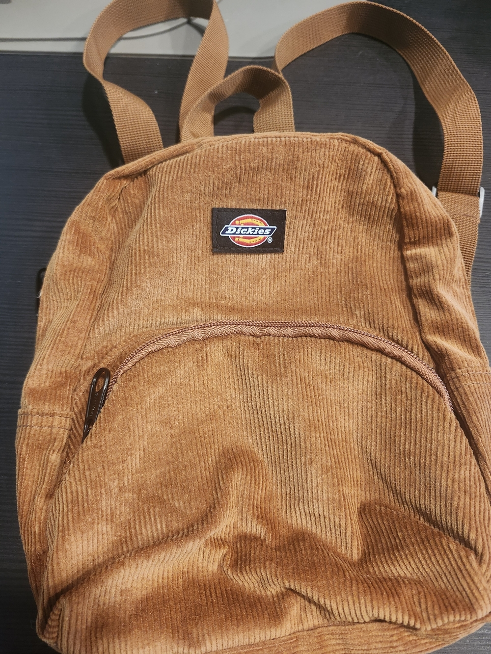 Dickies Corduroy Mini Backpack in Camel Brown